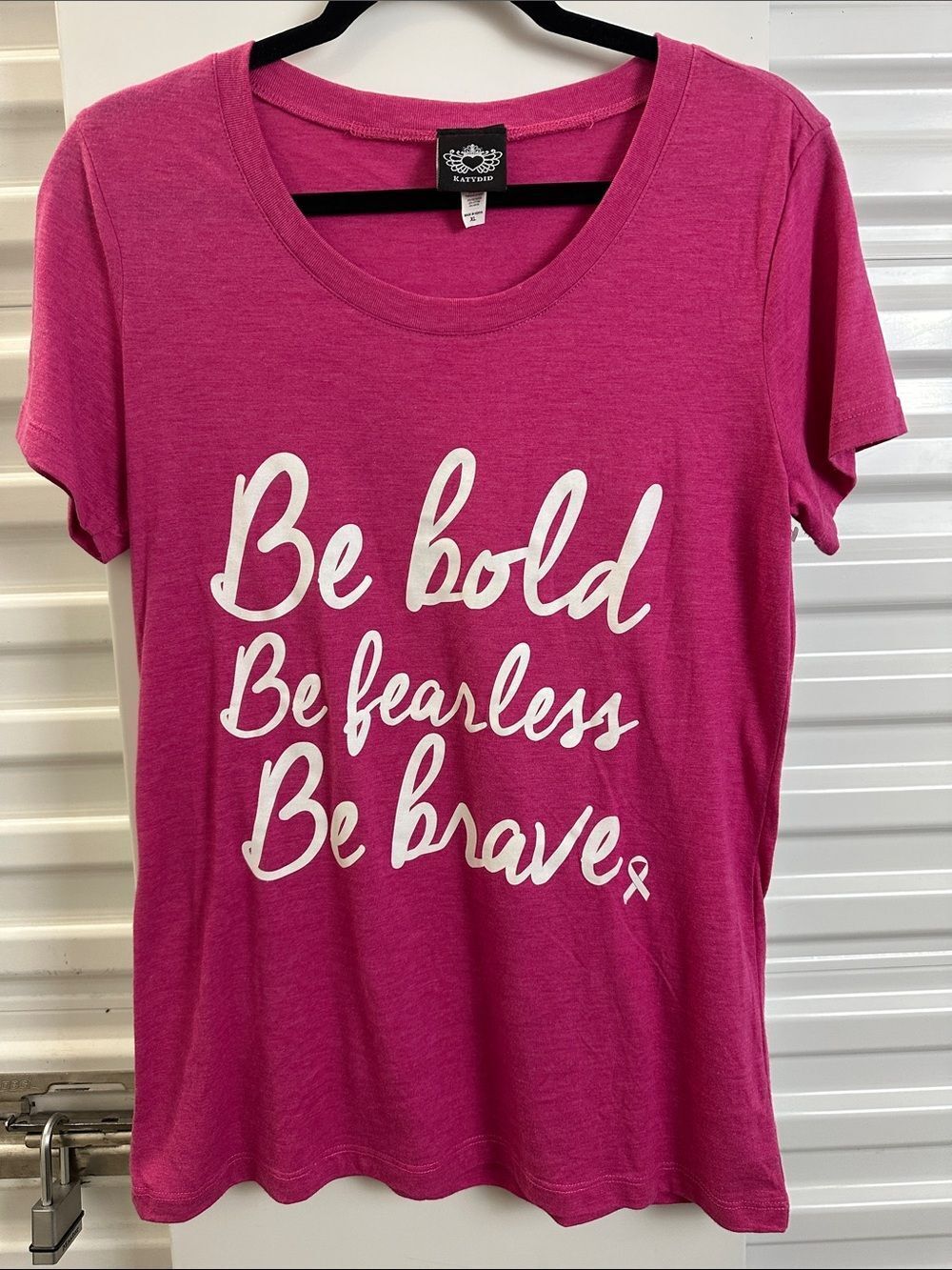 "Be Bold Be Fearless Be Brave" Pink Graphic Tee by Katydid
